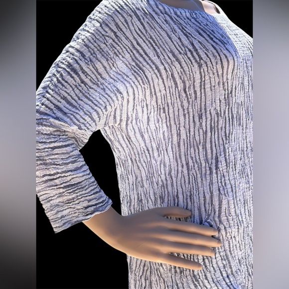 Great Cavalier by St.Paul Tops - Great Cavalier by St.Paul 100% Ramie Gauzy Seer Sucker Coastal Top Women Size XL